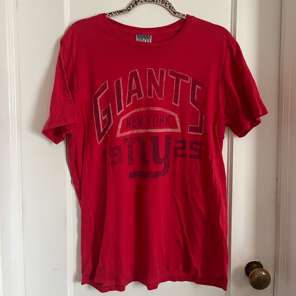 Junk Food Red New York Giants T-Shirt